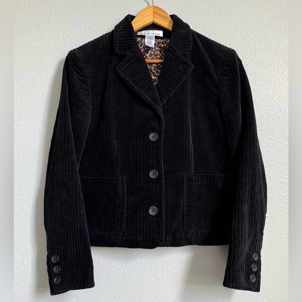 Black corduroy blazer, Jones New York Sport, size 10 corduroy jacket